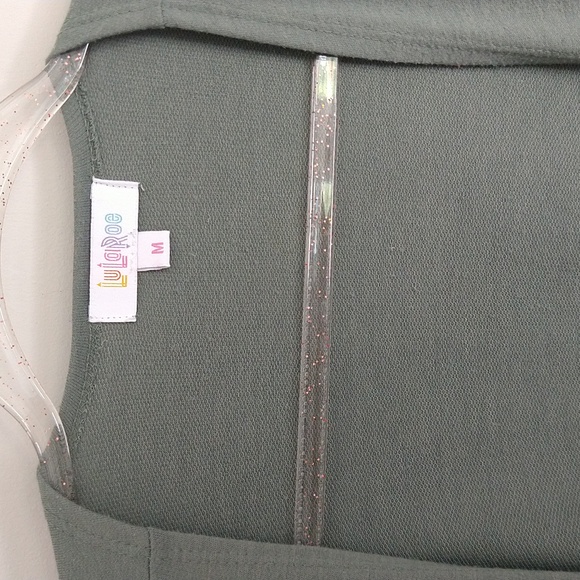 Lularoe Simply Comfortable Green Open Duster Cardigan With Pockets - Picture 4 of 9